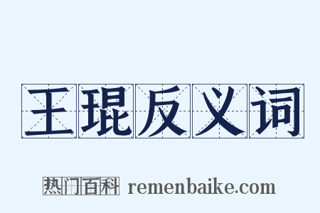 王琨反义词是什么意思的图片